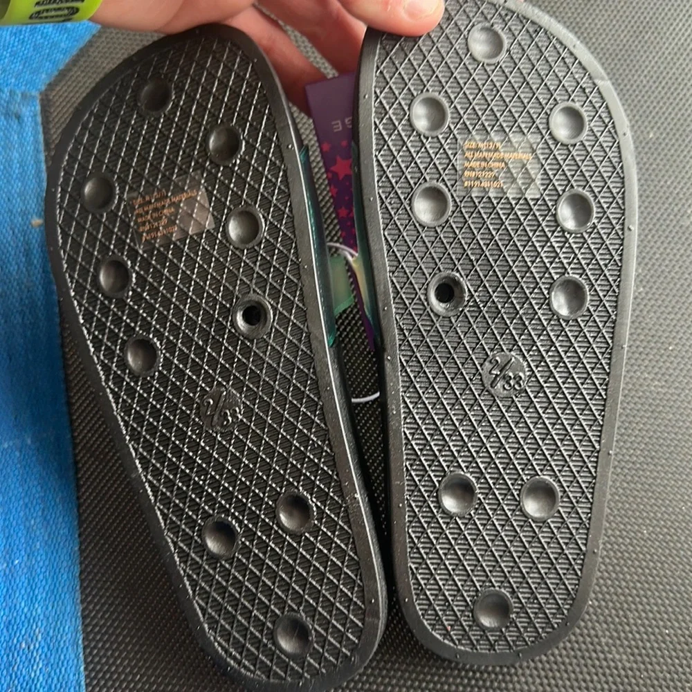 RAMPAGE GIRLS BUCKLE SANDAL: BLACK: NWT: SZ 13/1